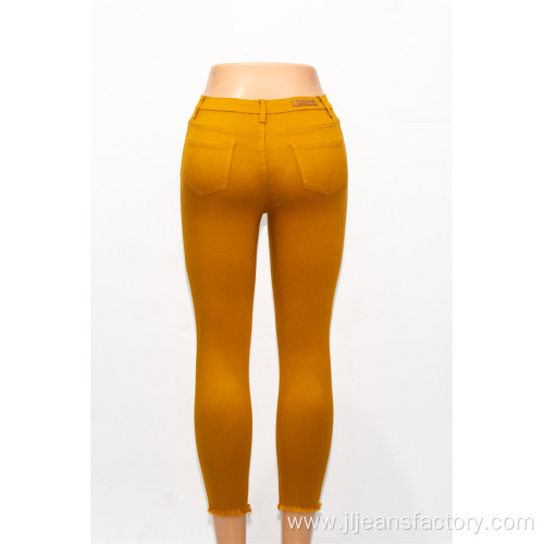 Custom Orange Jeans Fashion Personality